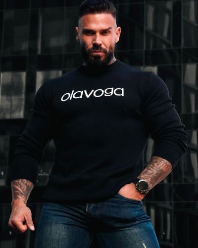 Sweter męski OLAVOGA SALO 2026 czerń - FashionPlace - 1