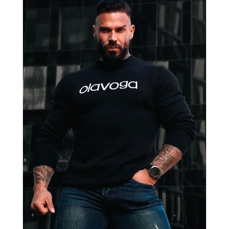 Sweter męski OLAVOGA SALO 2026 czerń - FashionPlace - 1