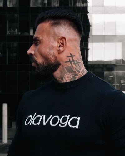 Sweter męski OLAVOGA SALO 2026 czerń - FashionPlace - 2