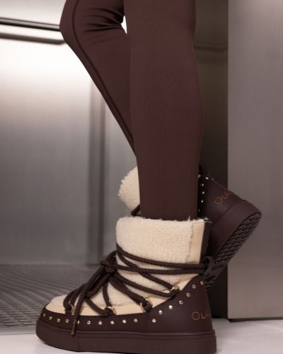 Legginsy damskie OLAVOGA MENEKO 2026 brąz - FashionPlace - 6