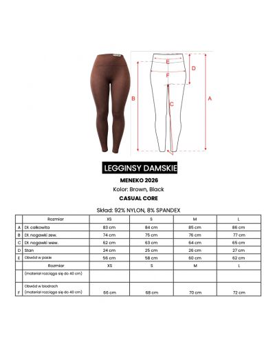 Legginsy damskie OLAVOGA MENEKO 2026 brąz - FashionPlace - 8