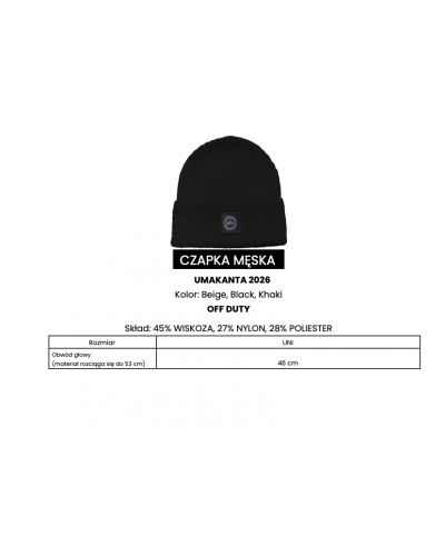 Czapka męska OLAVOGA UMAKANTA 2026 czerń - FashionPlace - 4