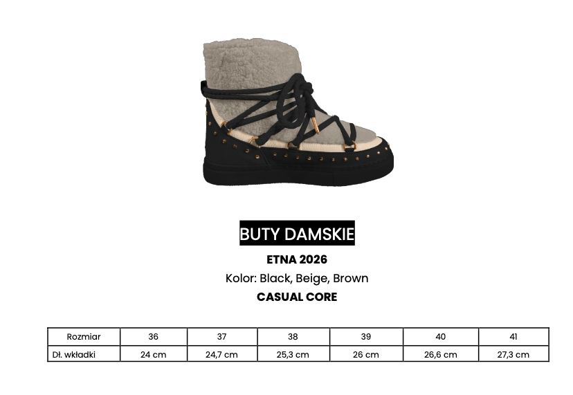 Buty damskie OLAVOGA ETNA 2026 czerń