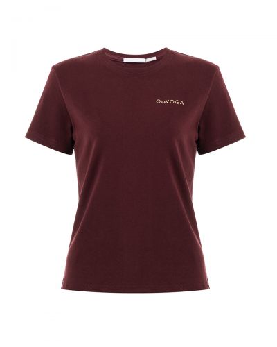 T-shirt damski OLAVOGA HAYO 2025 śliwka - FashionPlace - 5