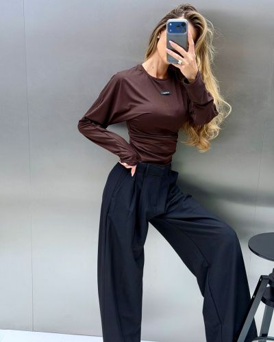 Bluzka damska OLAVOGA WASH 2025 brąz - FashionPlace - 2
