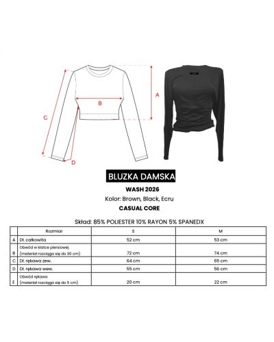Bluzka damska OLAVOGA WASH 2025 brąz - FashionPlace - 6
