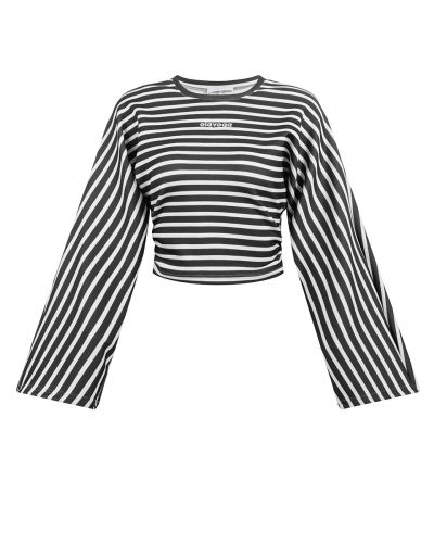 Bluzka damska OLAVOGA FLOAT 2025 black/ecru - FashionPlace - 5