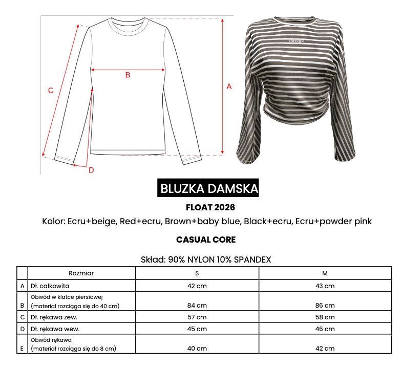 Bluzka damska OLAVOGA FLOAT 2025 black/ecru
