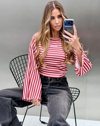 Bluzka damska OLAVOGA FLOAT 2025 red/ecru - FashionPlace - 1