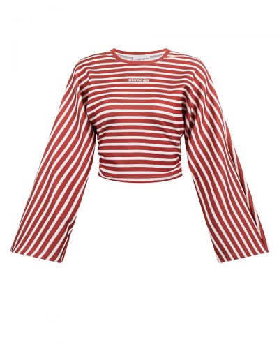 Bluzka damska OLAVOGA FLOAT 2025 red/ecru - FashionPlace - 5