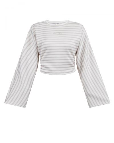 Bluzka damska OLAVOGA FLOAT 2025 ecru/beige - FashionPlace - 4