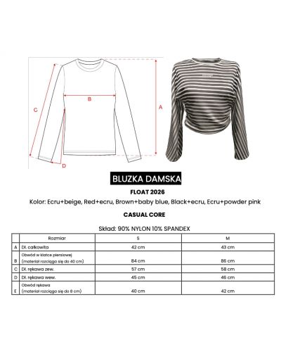 Bluzka damska OLAVOGA FLOAT 2025 ecru/beige - FashionPlace - 6