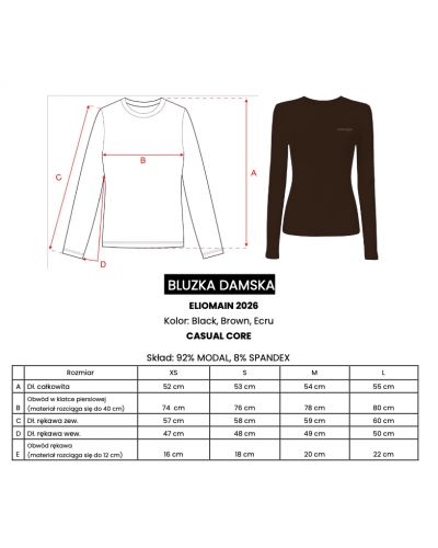 Bluzka damska OLAVOGA ELIOMAIN 2025 brąz - FashionPlace - 6