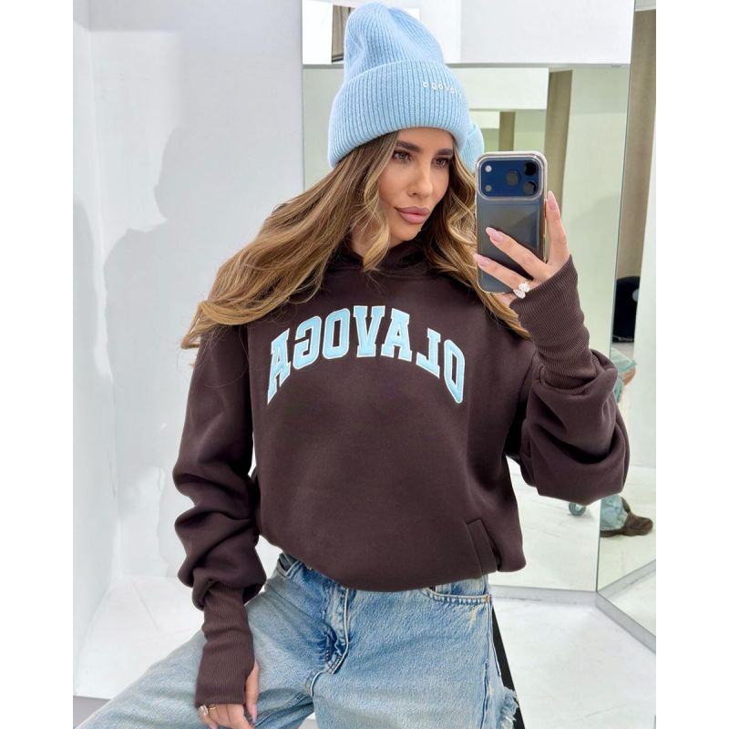 Bluza damska OLAVOGA PRECISE 2026 brąz - FashionPlace - 1