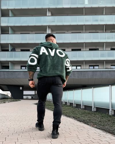 Bluza męska OLAVOGA FIDO MEN 2026 butelkowa zieleń - FashionPlace - 4