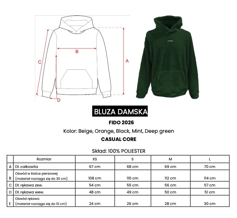Bluza damska OLAVOGA FIDO 2026 mięta