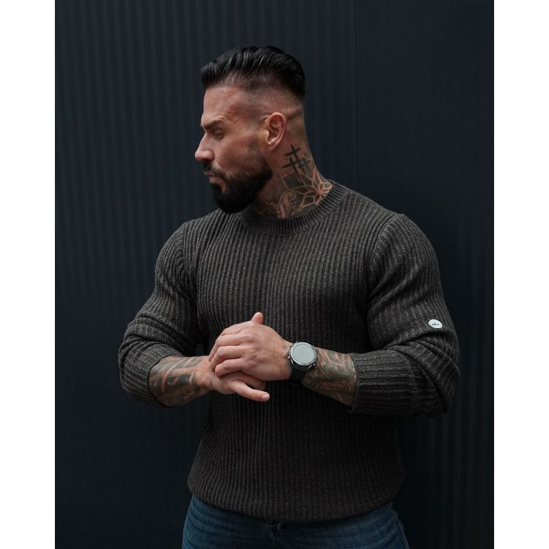 Sweter męski OLAVOGA SASIO 2026 coffe - FashionPlace - 1