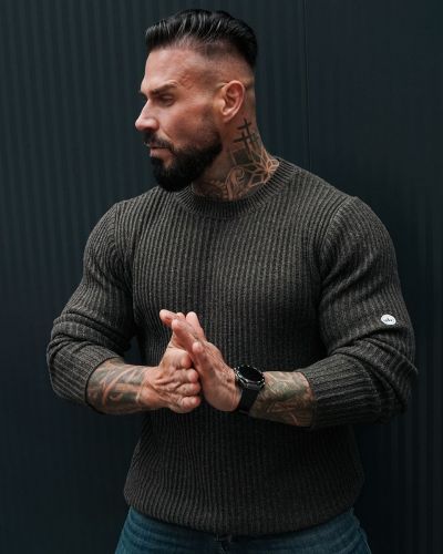 Sweter męski OLAVOGA SASIO 2026 coffe - FashionPlace - 2