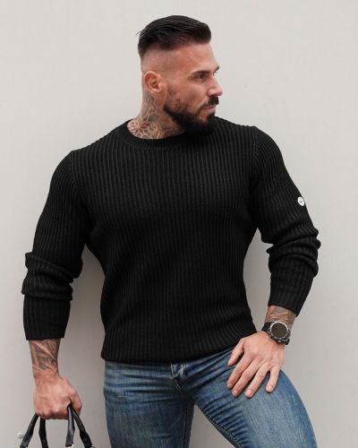 Sweter męski OLAVOGA SASIO 2026 czerń - FashionPlace - 1