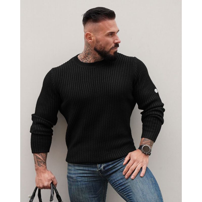 Sweter męski OLAVOGA SASIO 2026 czerń - FashionPlace - 1