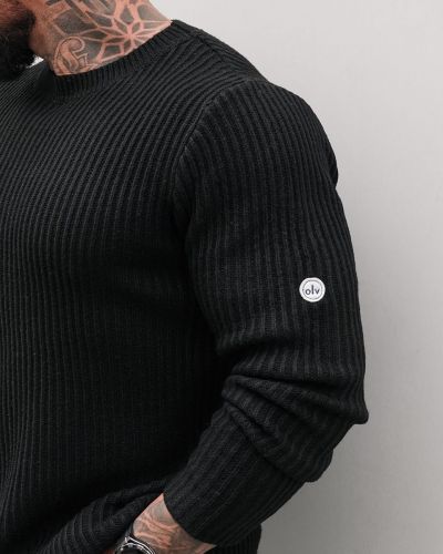 Sweter męski OLAVOGA SASIO 2026 czerń - FashionPlace - 2