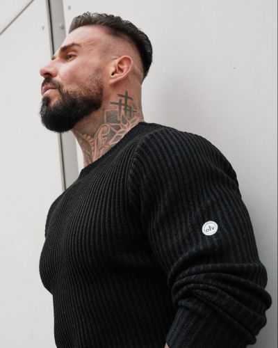 Sweter męski OLAVOGA SASIO 2026 czerń - FashionPlace - 3