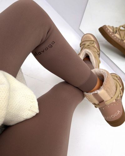 Legginsy damskie OLAVOGA NEBULA 2026 ciemny beż - FashionPlace - 3