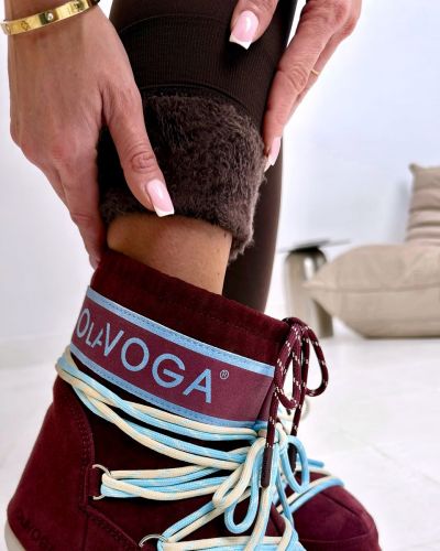 Legginsy damskie OLAVOGA NEBULA 2026 ciemny brąz - FashionPlace - 4