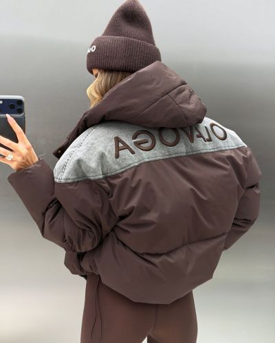 Kurtka damska OLAVOGA MALGOR 2026 brąz - FashionPlace - 1