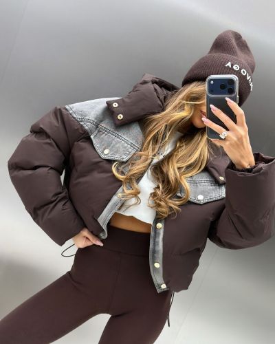 Kurtka damska OLAVOGA MALGOR 2026 brąz - FashionPlace - 2