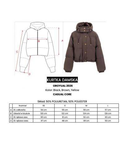 Kurtka damska OLAVOGA OROYUAL 2026 żółta - FashionPlace - 8