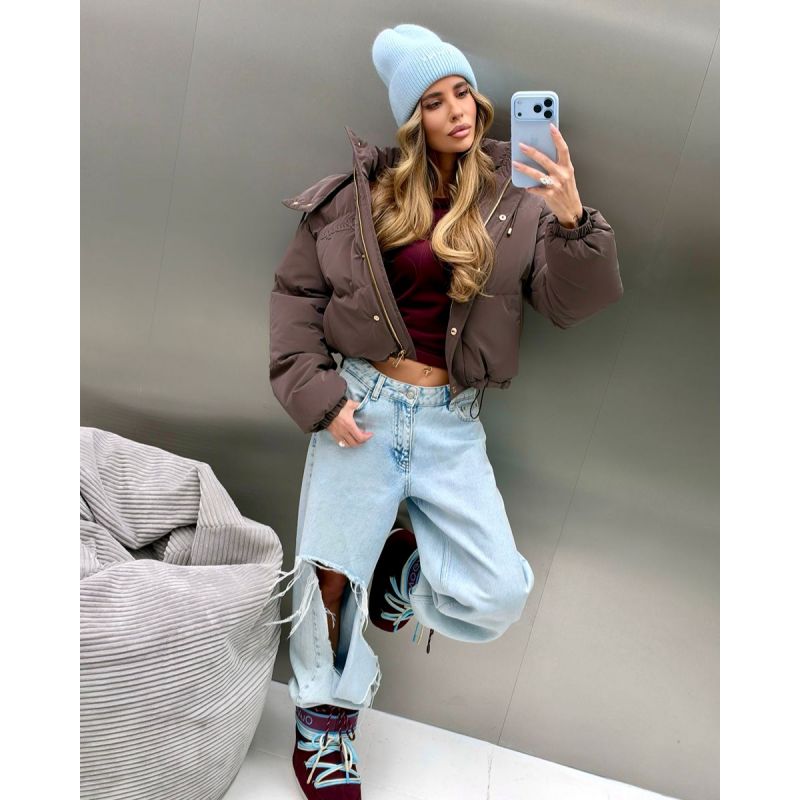 Kurtka damska OLAVOGA OROYUAL 2026 brąz - FashionPlace - 1