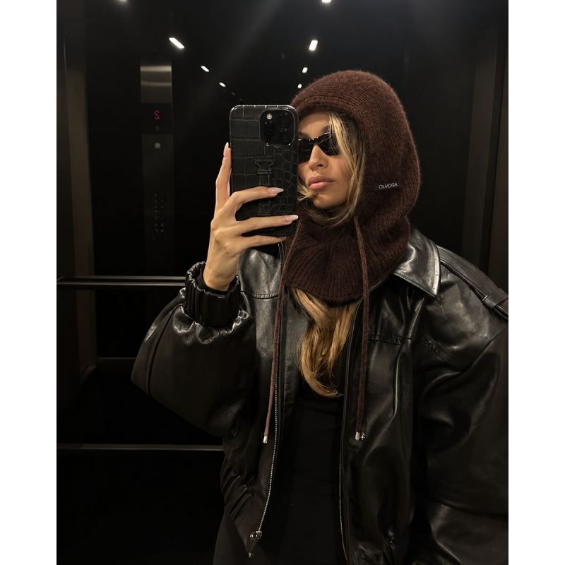 Balaklava damska OLAVOGA SABINA 2026 brąz - FashionPlace - 1