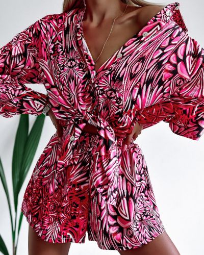Komplet damski OLAVOGA COLORFUL SATIN pink - FashionPlace - 4