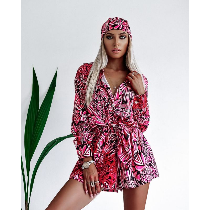 Komplet damski OLAVOGA COLORFUL SATIN pink - FashionPlace - 5