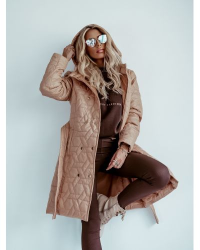 Płaszcz damski OLAVOGA COMFY BEAUTY camel - FashionPlace - 5
